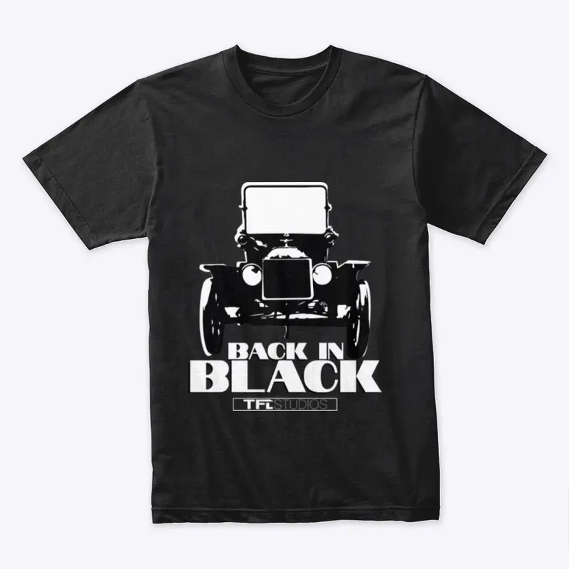 Back in Black T-Shirt (White Text)