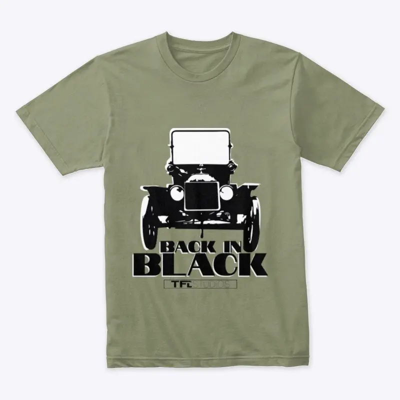 Back in Black T-Shirt (Black Text)